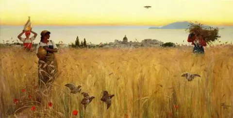 Frauen auf den Weizenfeldern Anacapri 1887