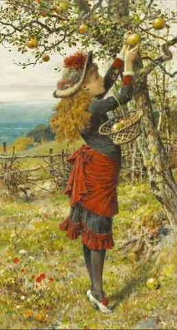 Сбор яблок 1880