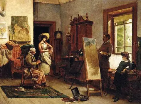 工作中的艺术家 1881-83