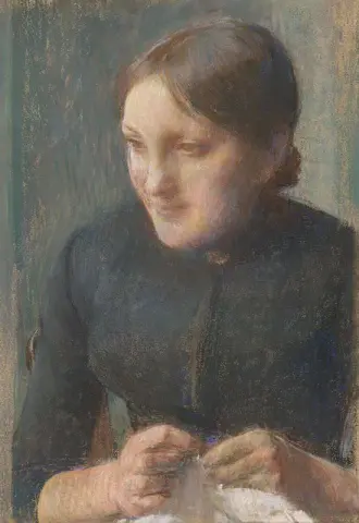 Meisje Bij Handwerk