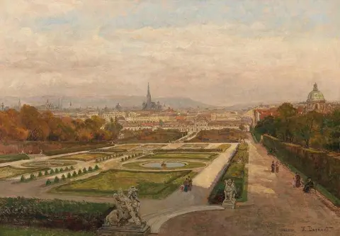 Blick Vom Belvedere Auf Wien