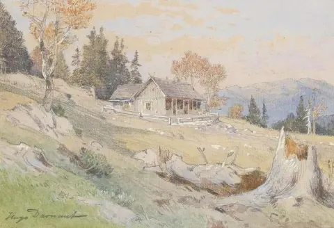 Jagdhutte Im Gebirge