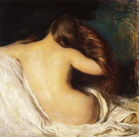 吹干头发的女人，约 1899 年