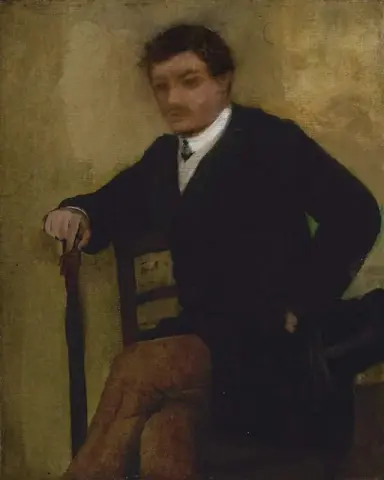 坐着的男人肖像，约 1864-68 年