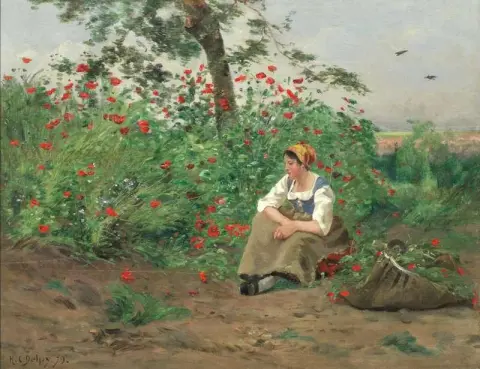 Tra i papaveri 1879