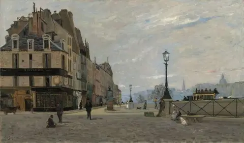 Il Pont Neuf e il Quai des Orfevres della Place du Pont Neuf 1875