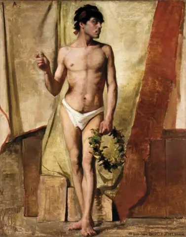 Άνθρωπος με στεφάνι δάφνης 1883-84
