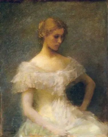 坐着的年轻女孩 1896