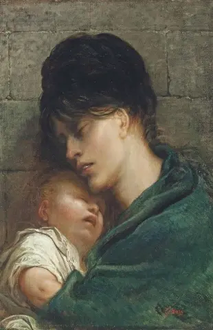Το τραυματισμένο παιδί, περίπου 1870