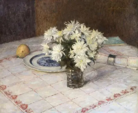 桌布上的菊花，约 1914 年