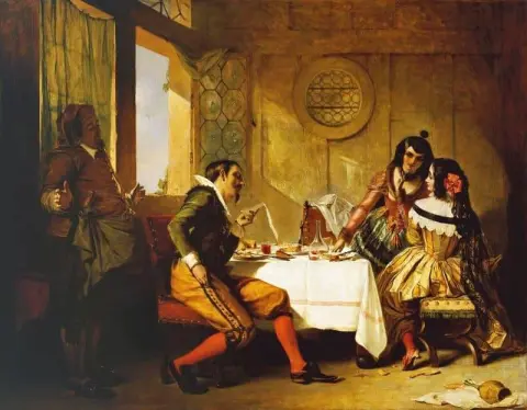 Сцена из фильма «Дьявол на двух палках» 1844 г.