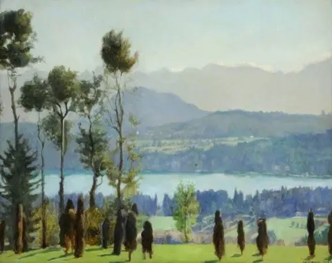 Boven de Worthersee Oostenrijk. Oktober ca. 1937