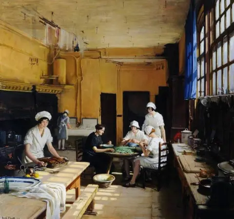 Keukenscène in de Beverly Arms 1929