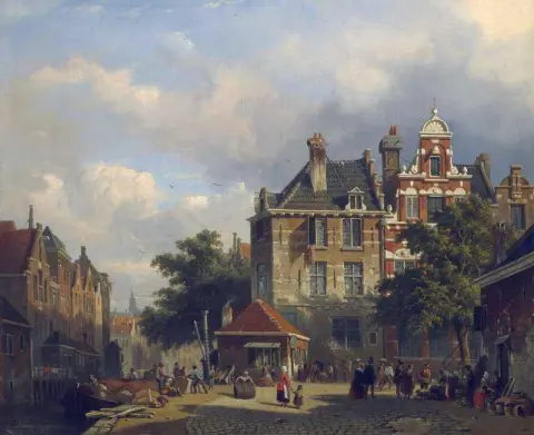 Uma cena de rua holandesa, 1858