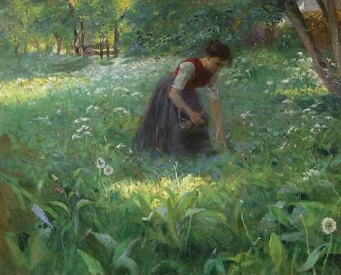 Madchen Auf Einer Lichtung 1889