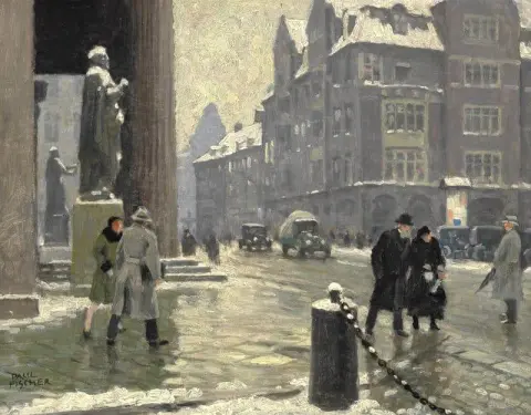 En vinterdag i Vor Frue Kyrka Köpenhamn