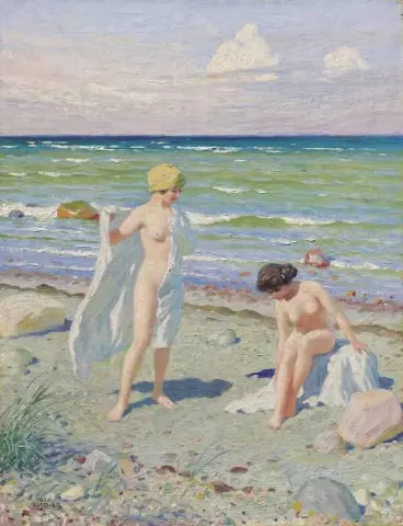 Nach dem Schwimmen