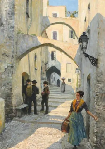 Ζωή στο δρόμο στο Σανρέμο 1913