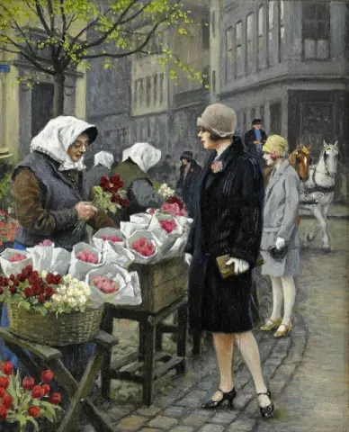 Vid Blomstertorget 1928