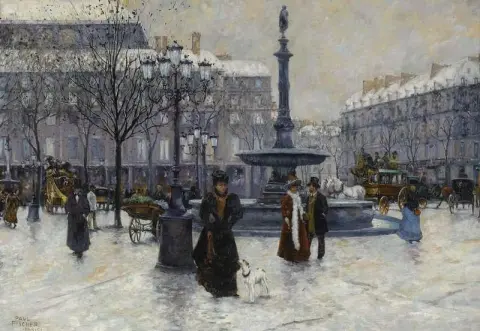Winter In The Place Du Theatre-französisch