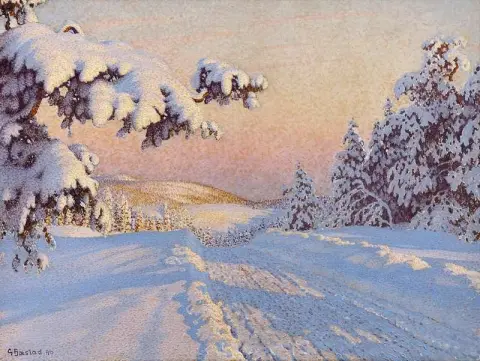 雪景中的冬季路