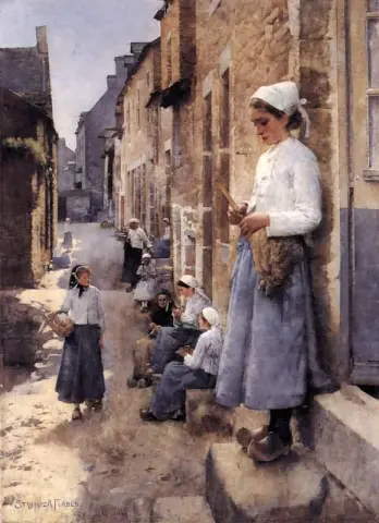 Een straat in Bretagne 1881