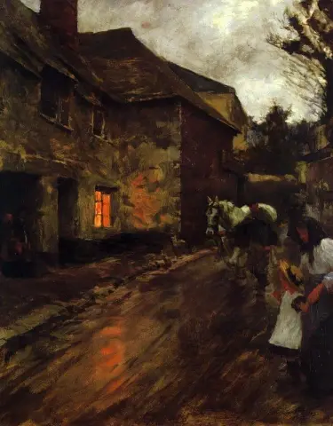 Na een dag werken 1907