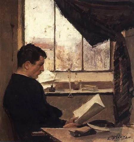 学生自画像 1885