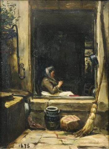 屠夫的妻子编织 1878