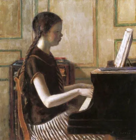 Kind aan de piano 1928