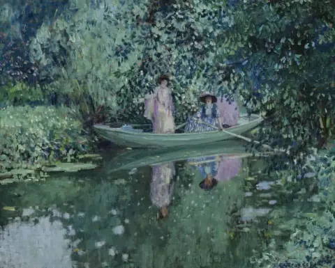 Grijze dag op de rivier ca. 1908