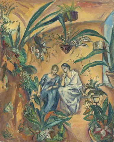 Dos mujeres sentadas 1914