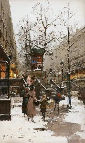 Kiosque Sous La Neige