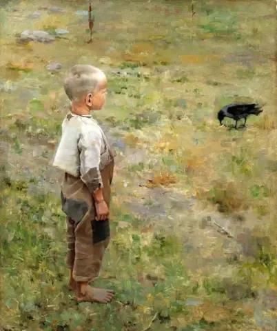 Ragazzo con un corvo 1884
