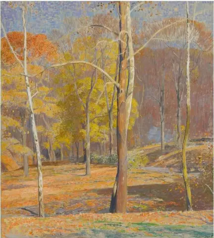 Burning Leaves Ca. 1940