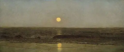Il sorgere della luna in riva al mare intorno al 1867