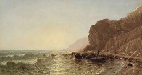 Studio per il tramonto sulla riva della terra di nessuno - Bass Fishing 1877