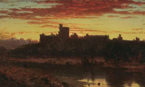 Castello di Windsor all'alba, 1860 circa