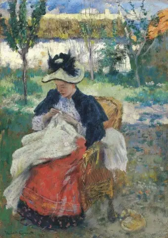 Νεαρή γυναίκα με την ενδυμασία της 1893