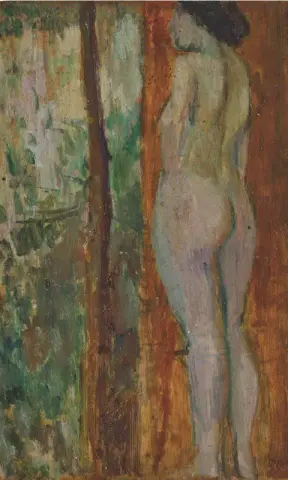 Ka Cox står naken 1911