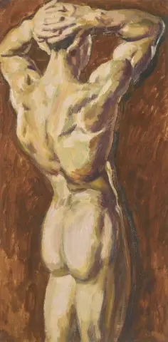 Man naken bakifrån ca 1960