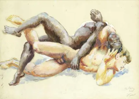 Naken brottare