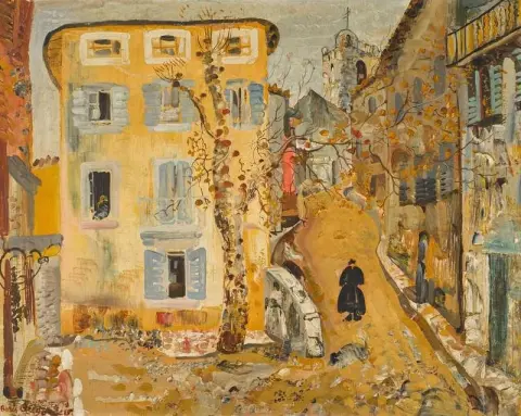Street Scene In A Provincial Town Ca. 1932