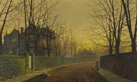 利兹附近黄昏的秋景 1883