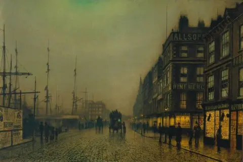 月光下的利物浦码头 1887