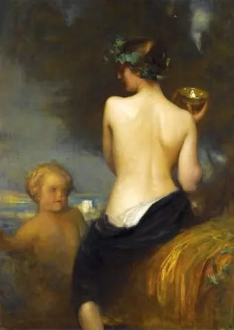Alaston Bacchante Lapsen kanssa Faun