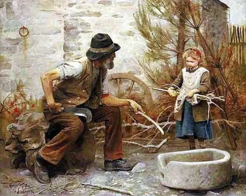 Puunhakkaaja ja hänen tyttärensä 1892