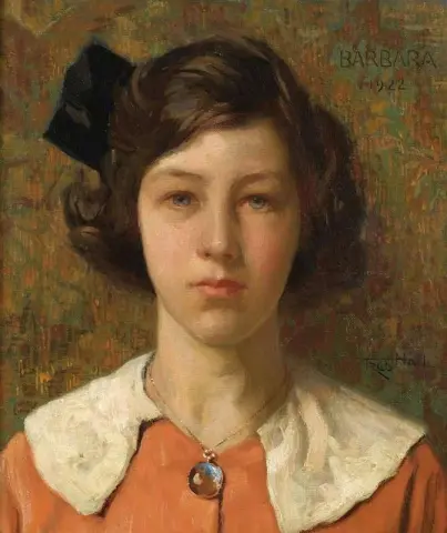 Muotokuva Barbara Hallista taiteilijan tyttärestä 1922