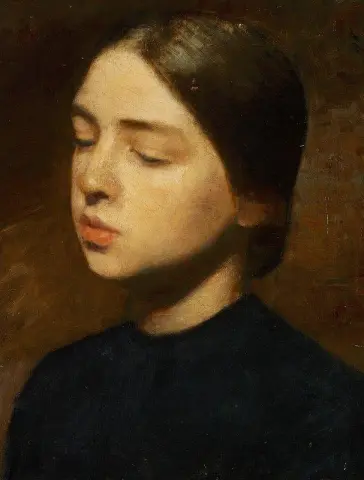 Ett porträtt av konstnärens syster Anna Hammershoi 1886