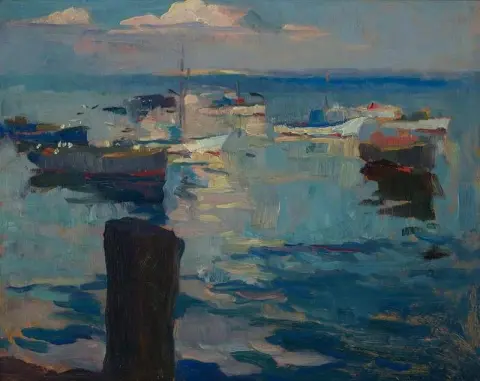 Sailboats At Monterey Bay Ca. 1925